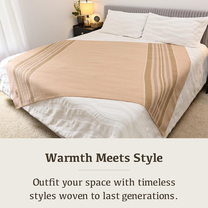 Chubbuck Authentic Chubbuck 100% Wool Blanket Camping (60" x 84") - Large Warm Blanket for Camping, Emergency, Outdoor Concerts and Home Use - Fire Retardant, Soft and Warm Blankets for Winter (Badlands) - Image 5